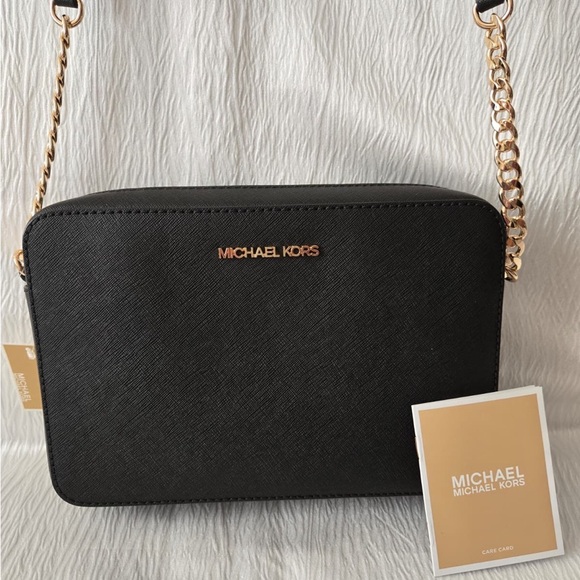 Michael Kors Jet Set Large Saffiano Leather Black - Picture 1 of 5
